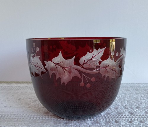 Vaso vetro rosso - vetro, rubino