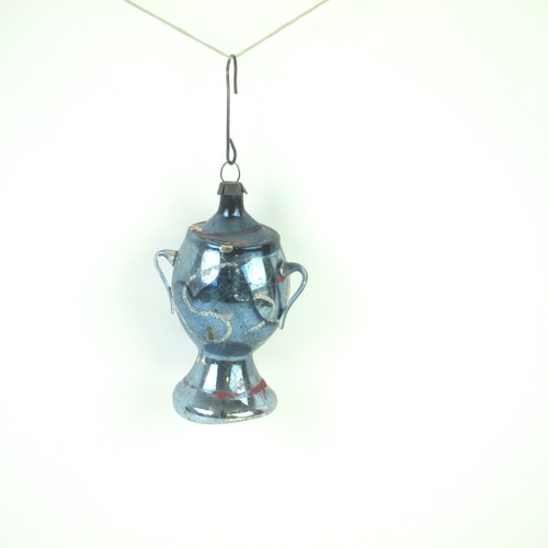 Vaso urna blu ornamento