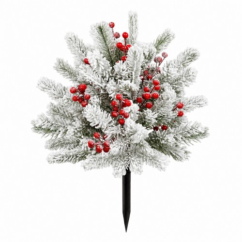 Decorazione pino innevato - di,